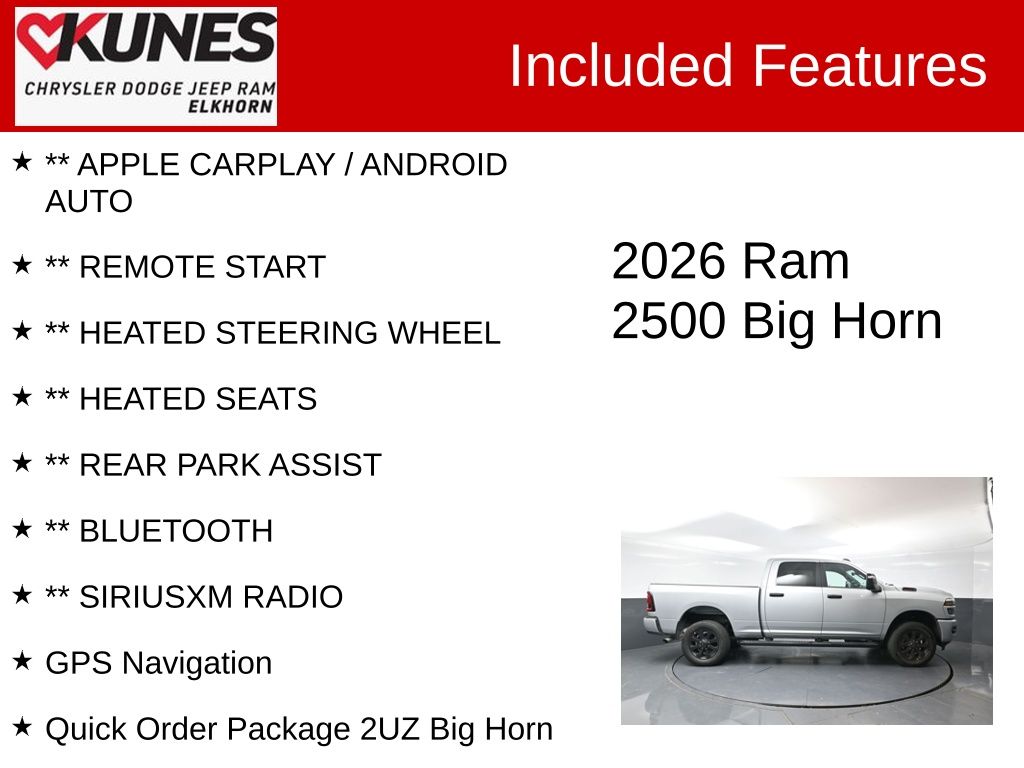 ram ram 2500 pickup 2026 3C6UR5DJ6TG201206 image ram ram 2500 pickup 2026 3C6UR5DJ6TG201206 image